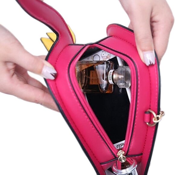 Women Girl Crossbody Bag Faux Leather Small Purse Animal Shape Shoulder Bag - Picture 7 of 7